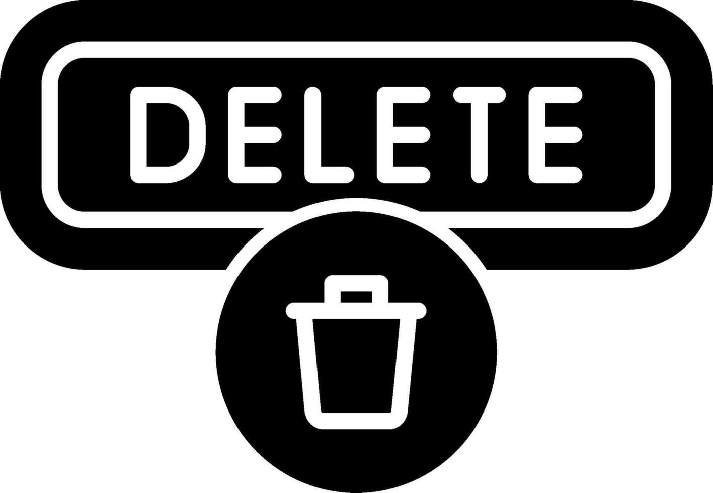 Delete Glyph Icon vector