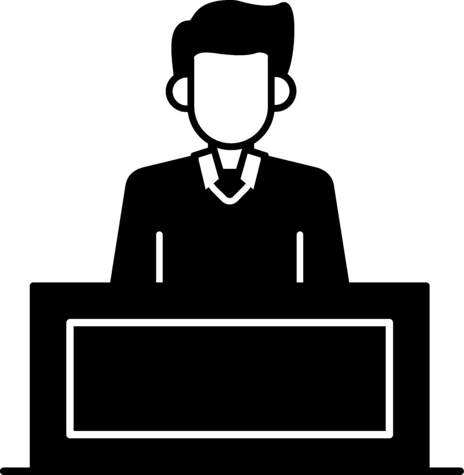 Tutor Glyph Icon vector