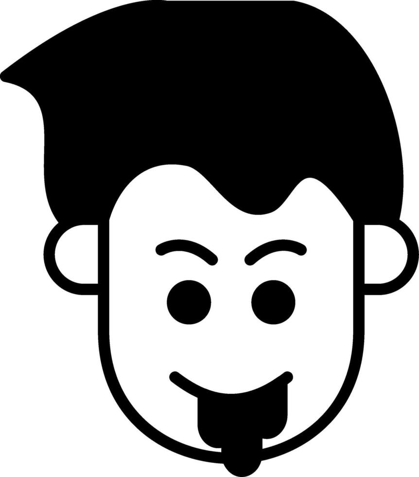 Drooling Glyph Icon vector