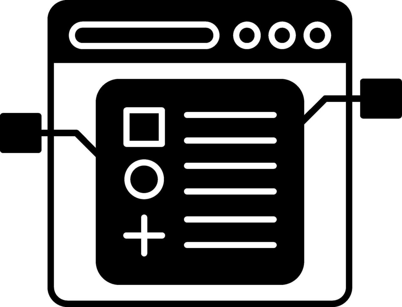 Web Design Glyph Icon vector