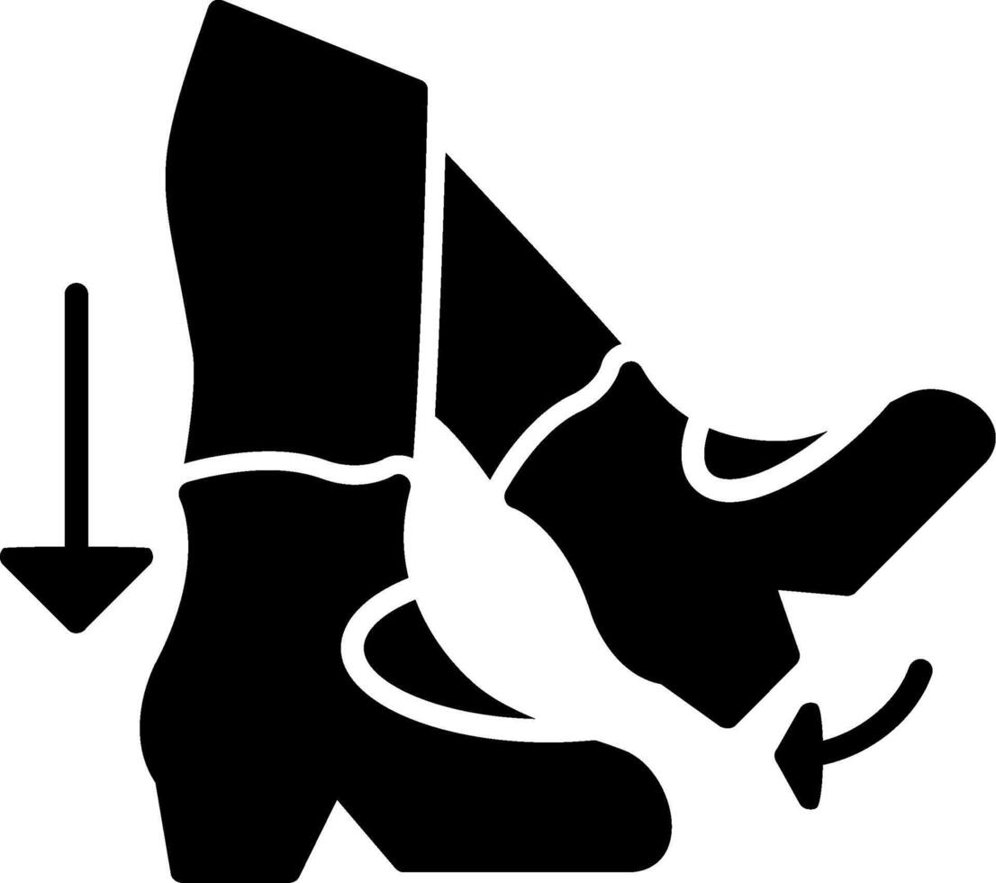 Step Back Glyph Icon vector