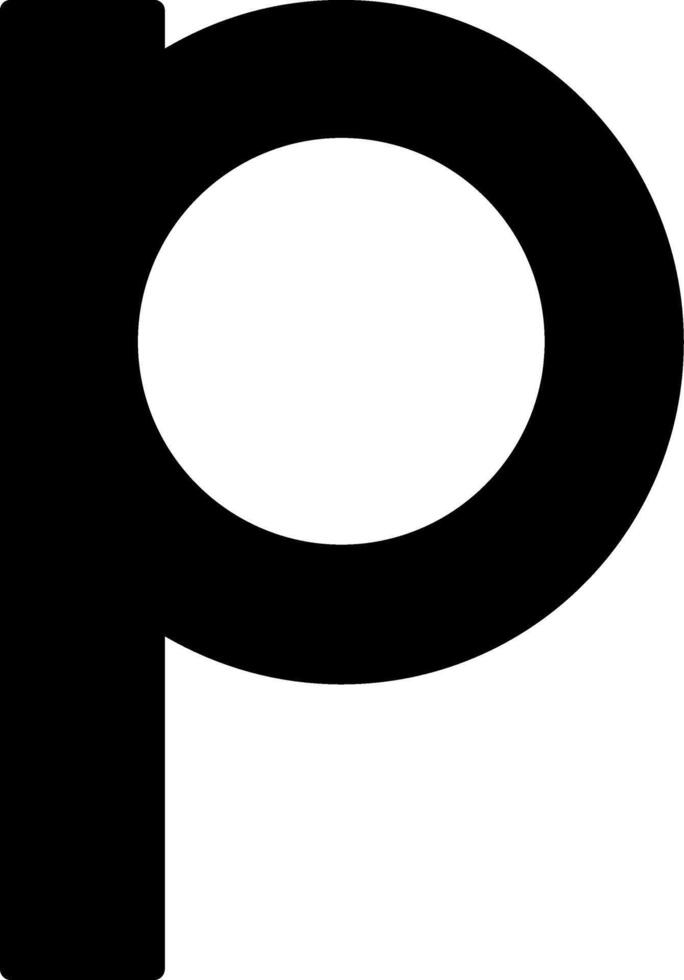 Small p Icon vector