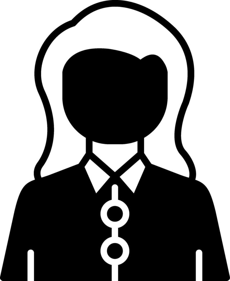 Woman Glyph Icon vector