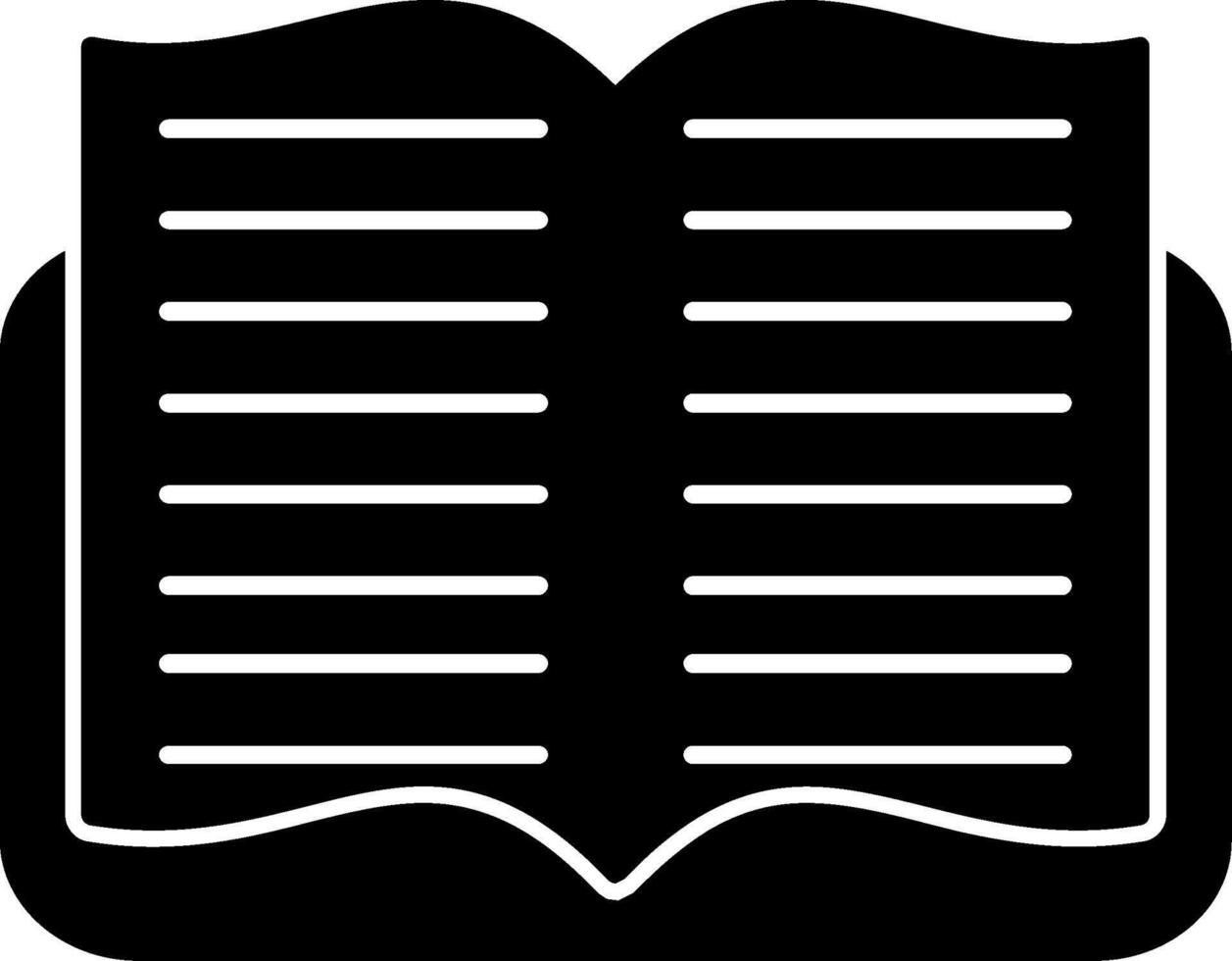 Book Glyph Icon vector