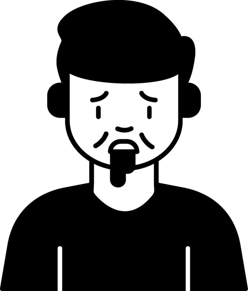 Drooling Glyph Icon vector