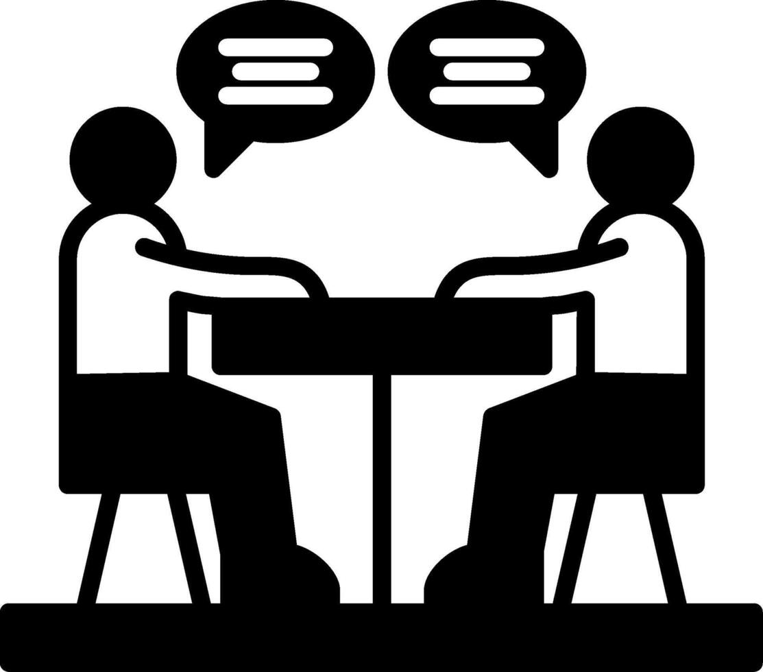 Discussion Glyph Icon vector