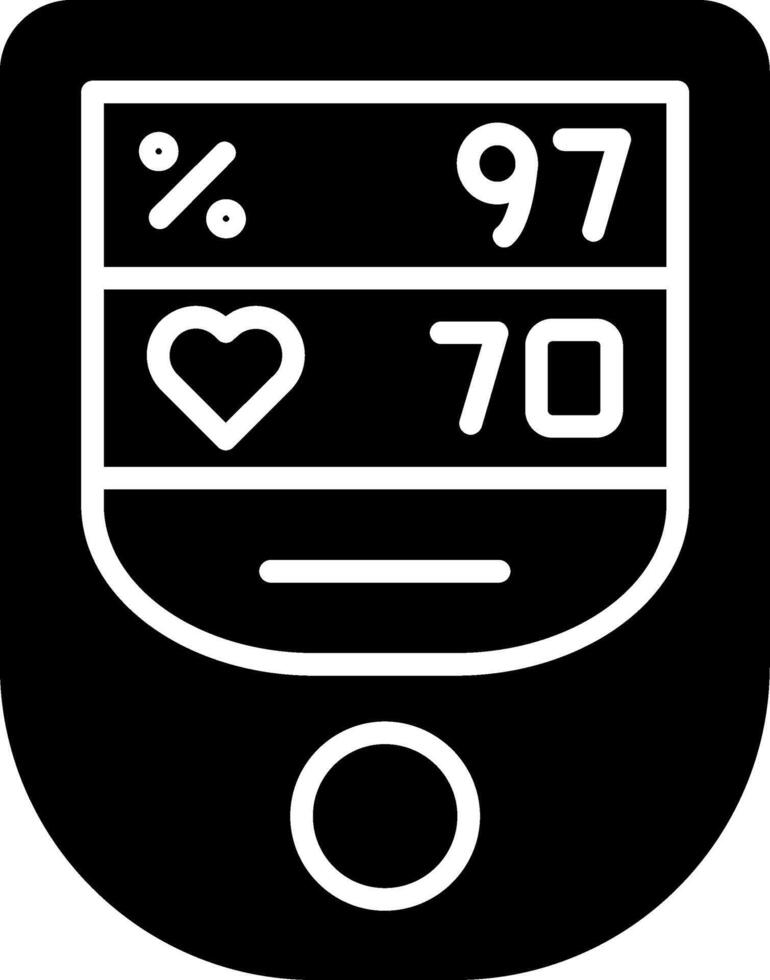 Pulse Oximeter Glyph Icon vector