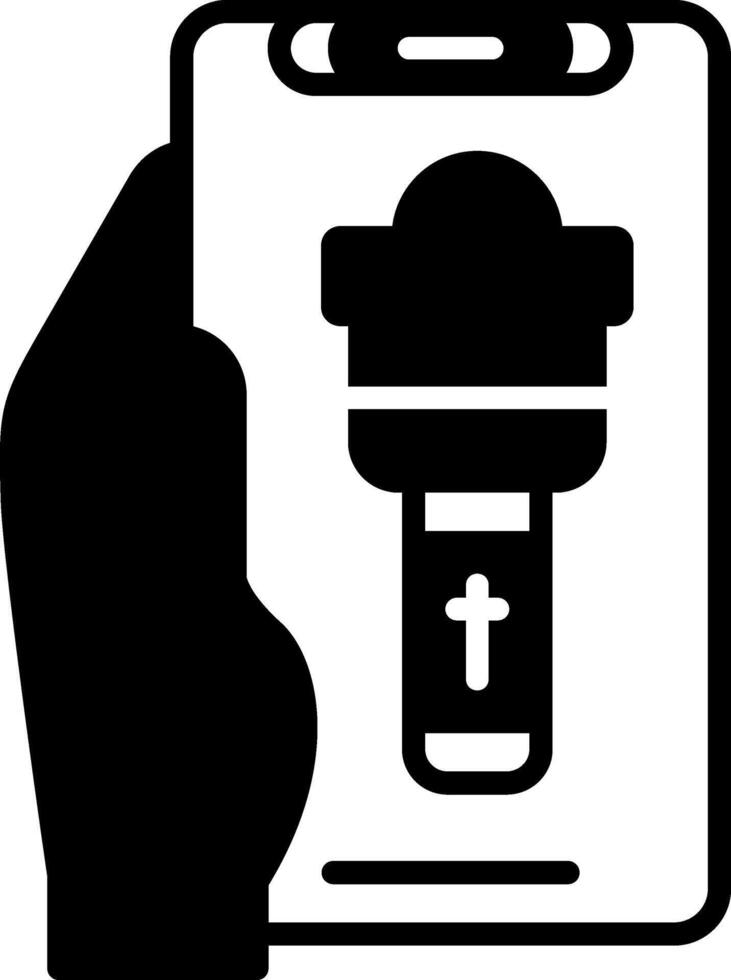 Flashlight Glyph Icon vector