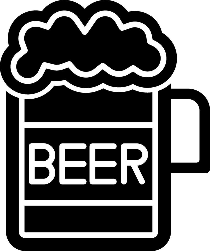 Beer Glyph Icon vector