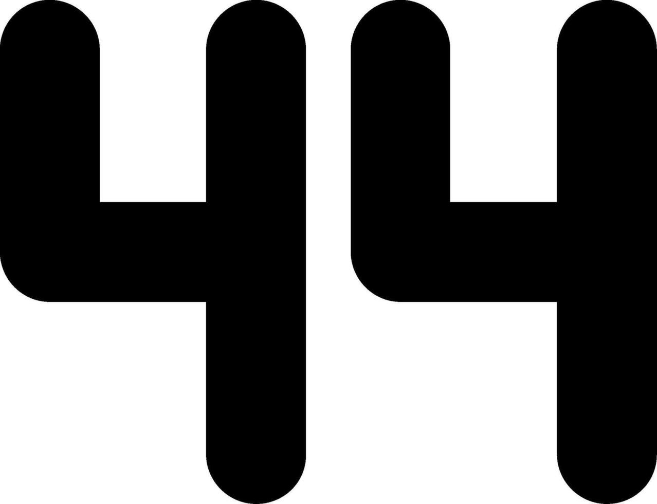 Forty four Glyph Icon vector