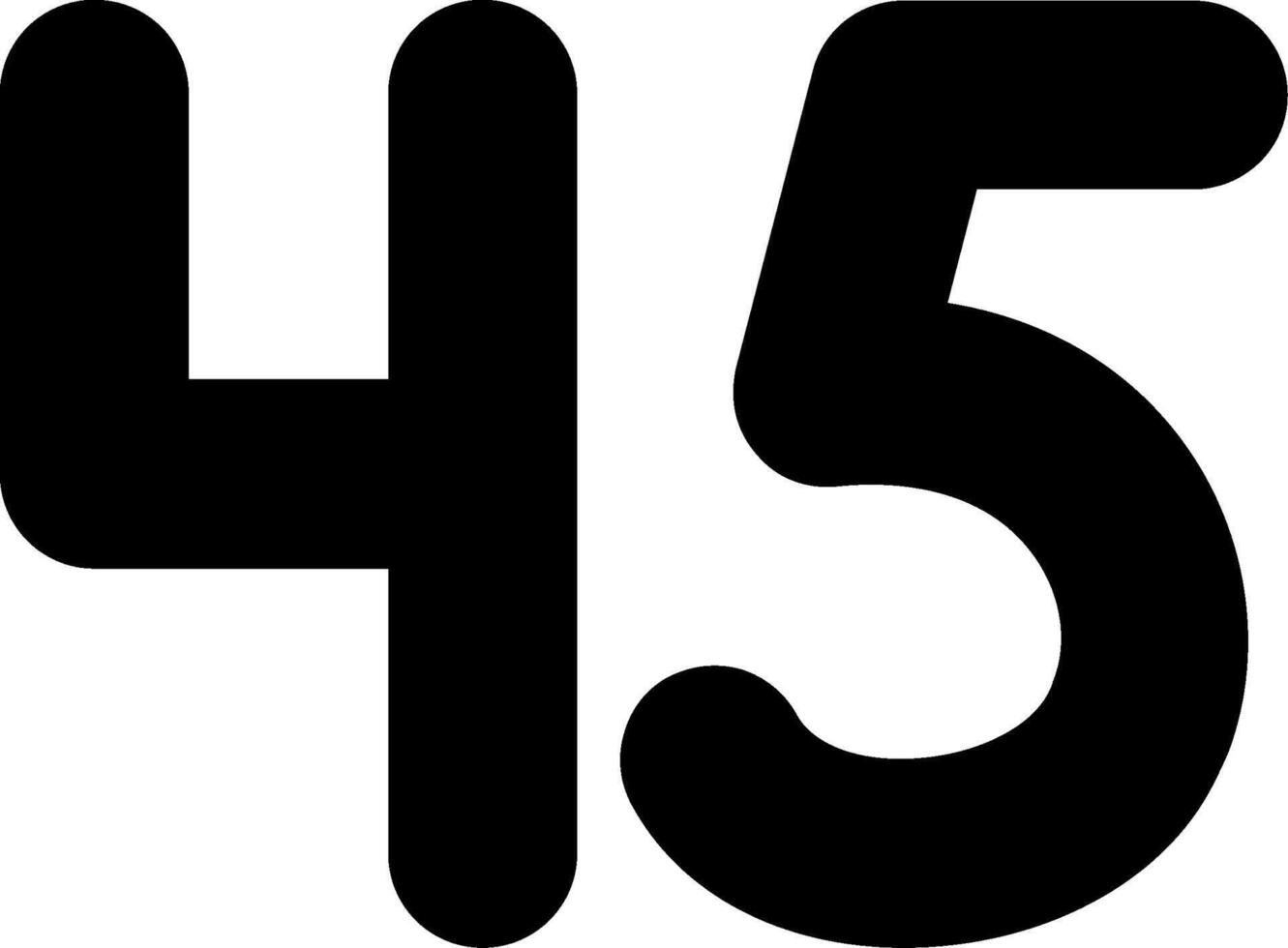 Forty five Glyph Icon vector