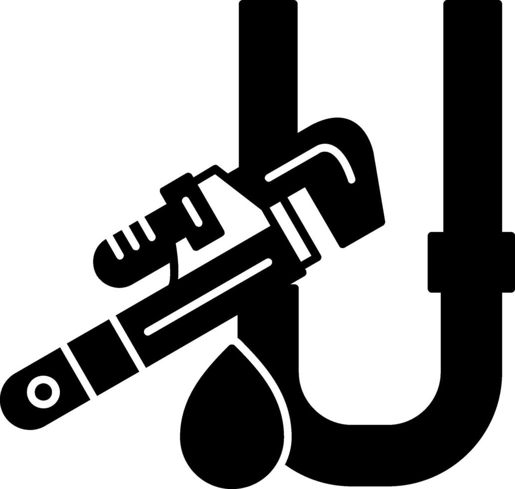 Pipe Repair Glyph Icon vector