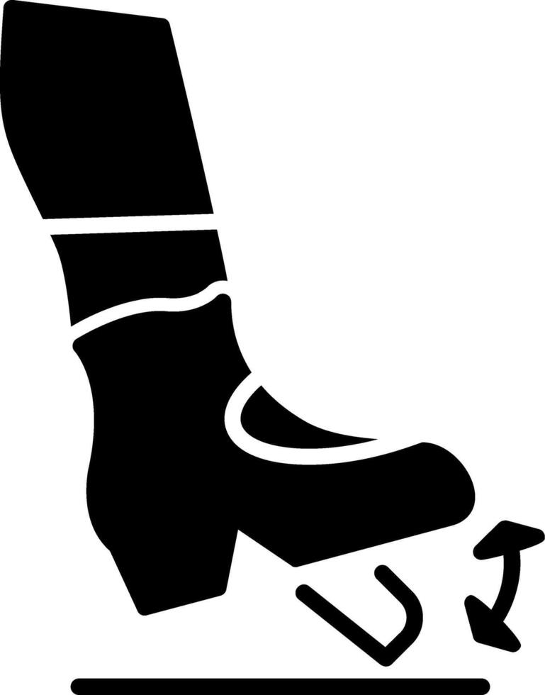 Ankle Flex Glyph Icon vector