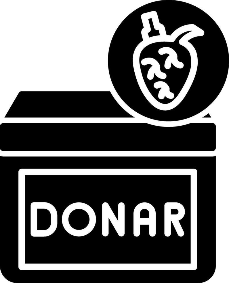 Heart Donar Glyph Icon vector