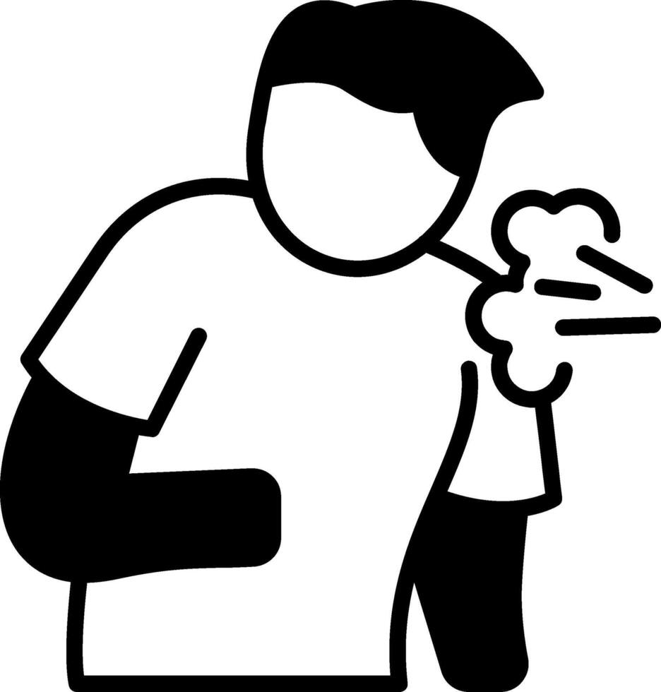 Cough Glyph Icon vector