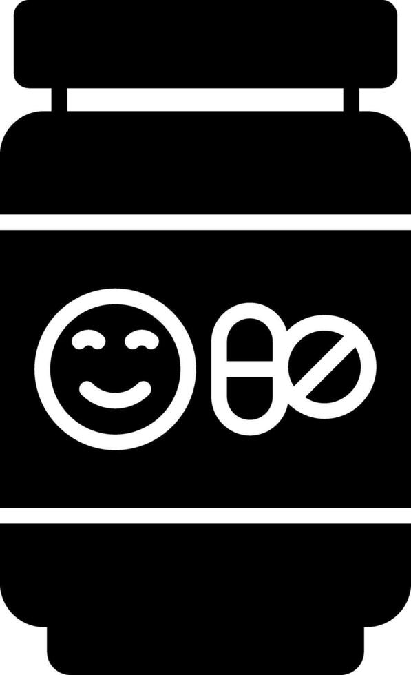 Antidepressant Glyph Icon vector