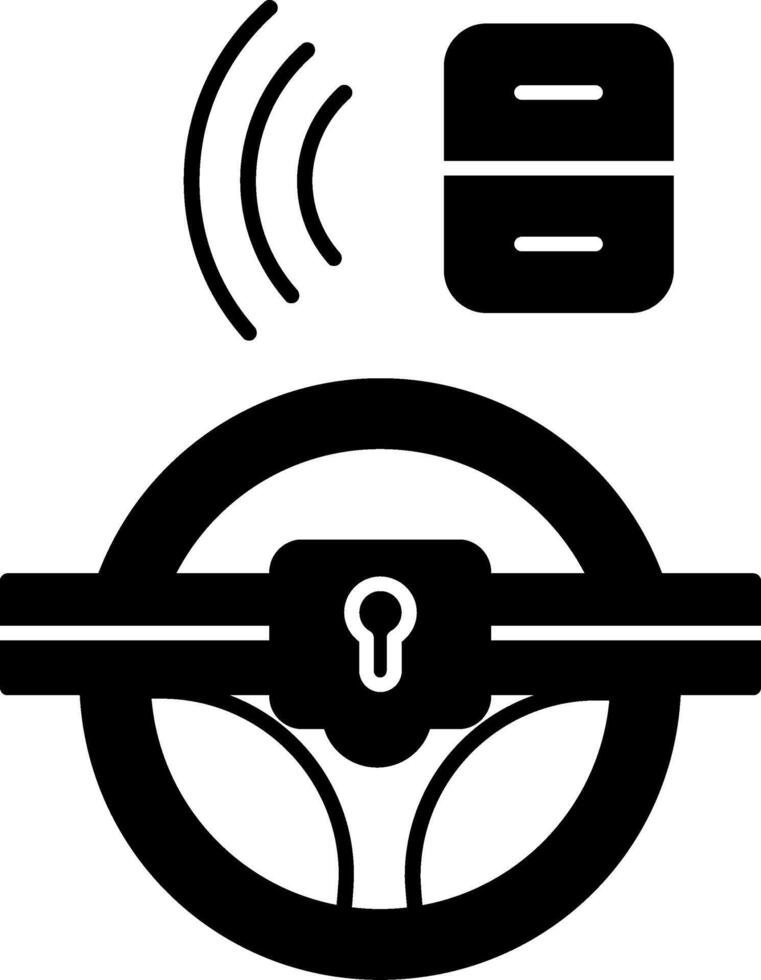 Car Alarm Glyph Icon vector