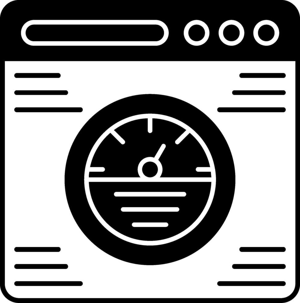 Speedometer Glyph Icon vector