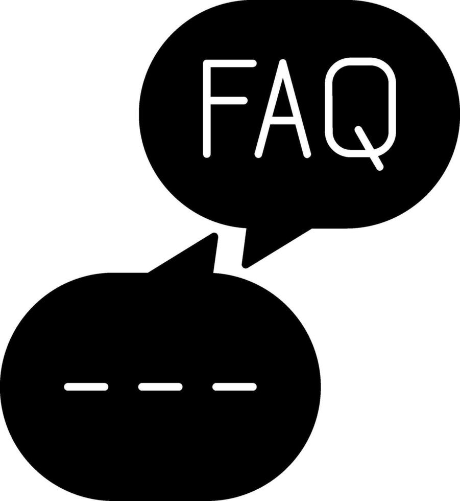 Faq Glyph Icon vector