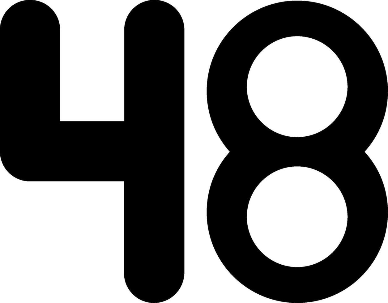 Forty eight Glyph Icon vector