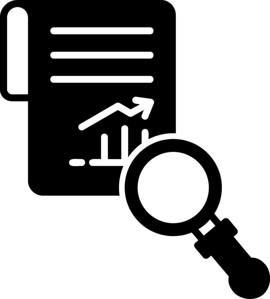 Research Glyph Icon vector