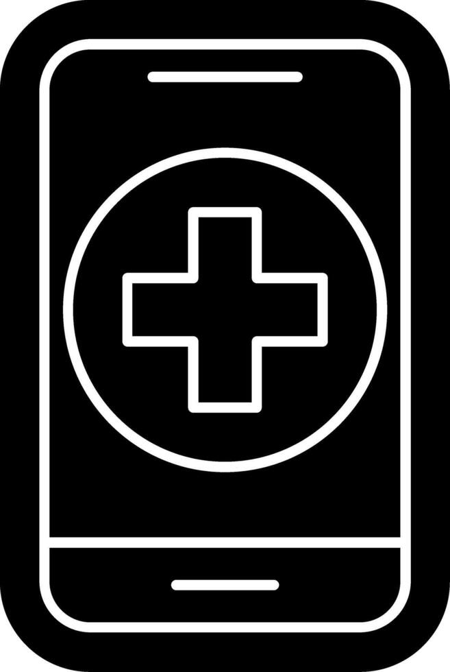 Mobile Phone Glyph Icon vector