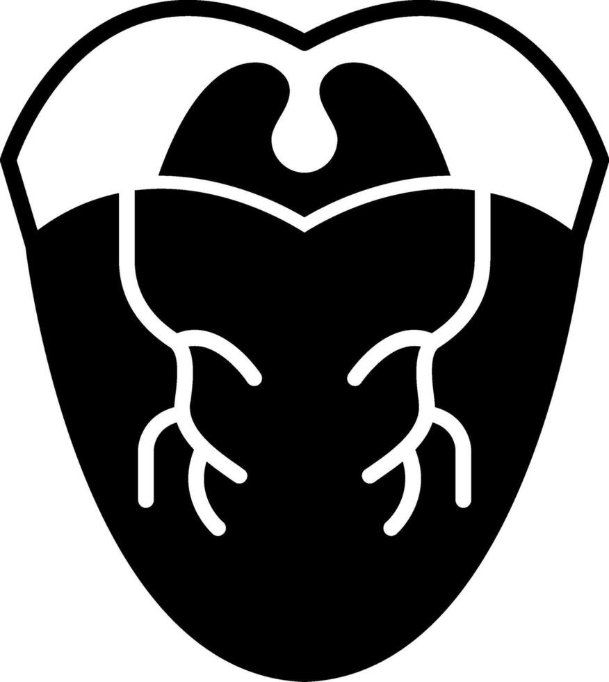 Tongue Glyph Icon vector