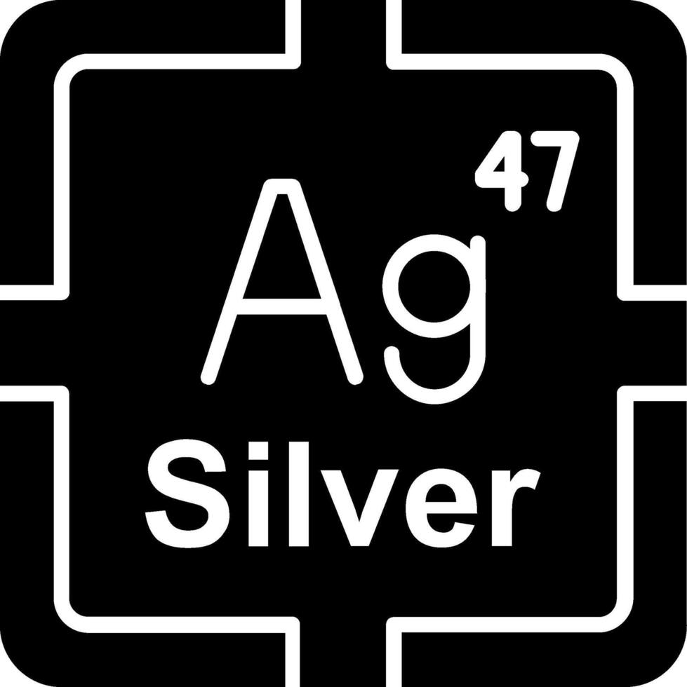 Silver Glyph Icon vector