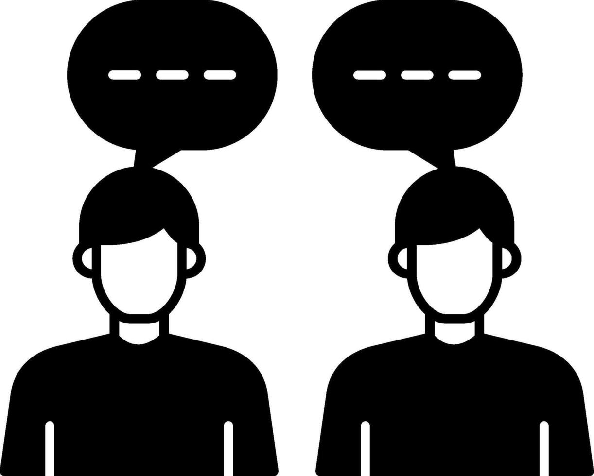 Conversation Glyph Icon vector