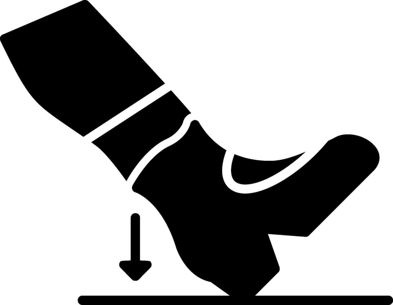 Heel Dig Glyph Icon vector