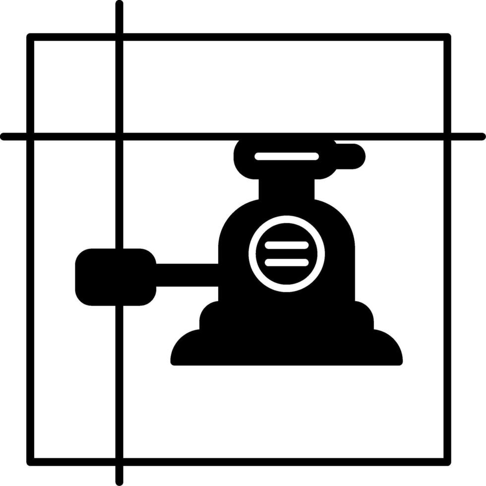 Laser Level Glyph Icon vector