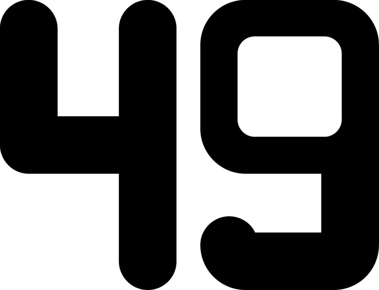 Forty nine Glyph Icon vector