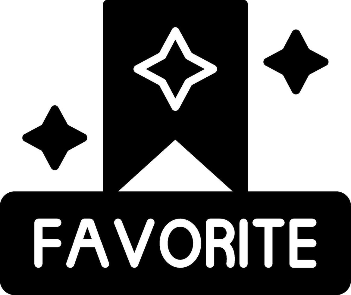 Favorite Glyph Icon vector