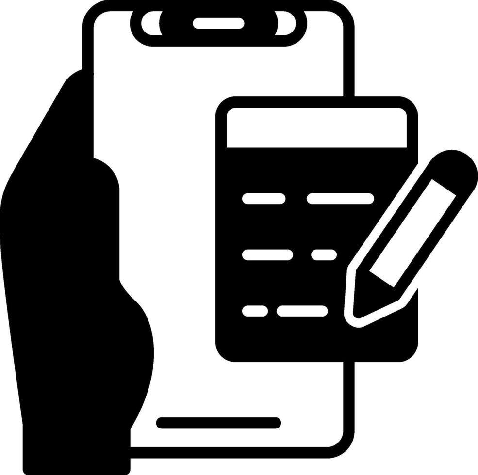 Edit Glyph Icon vector