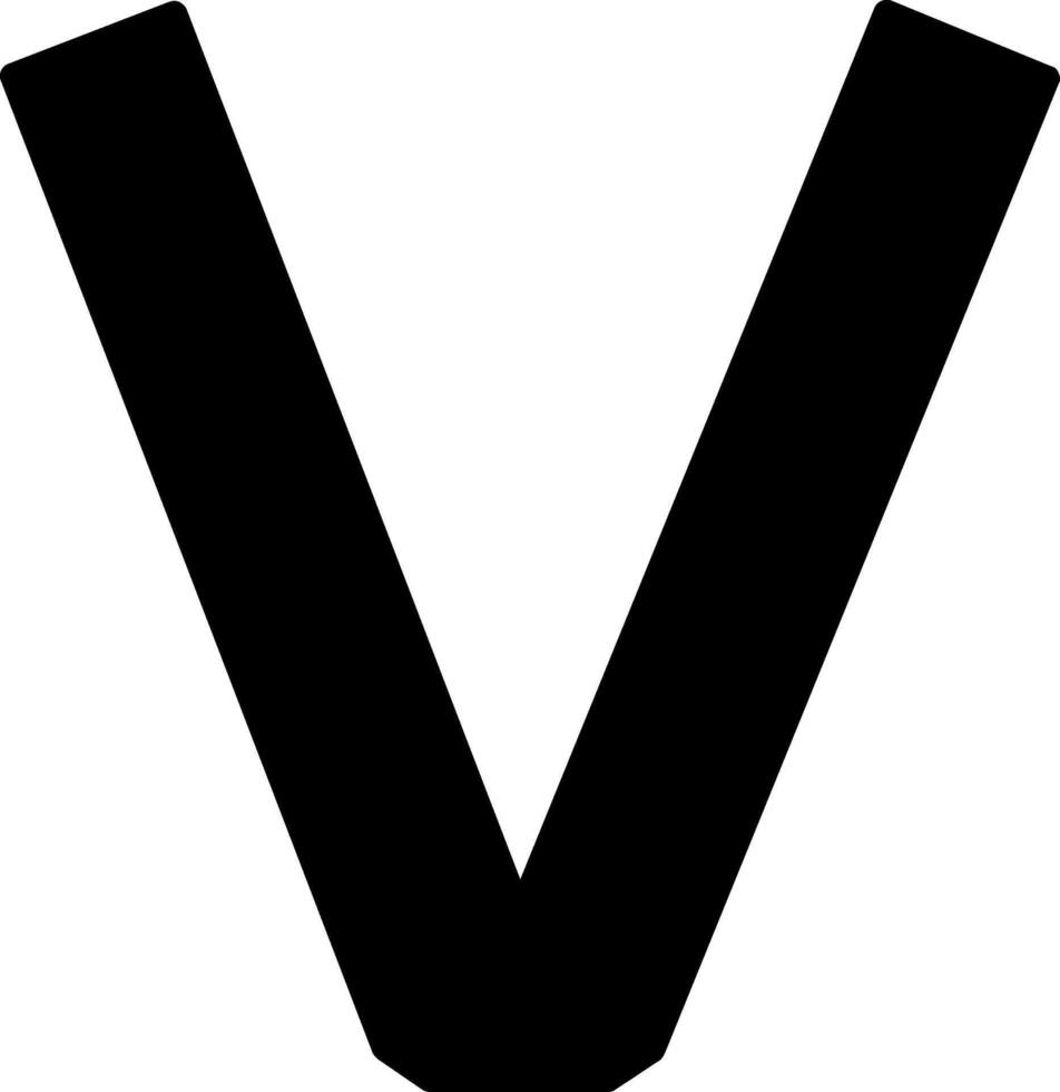Small v Icon vector