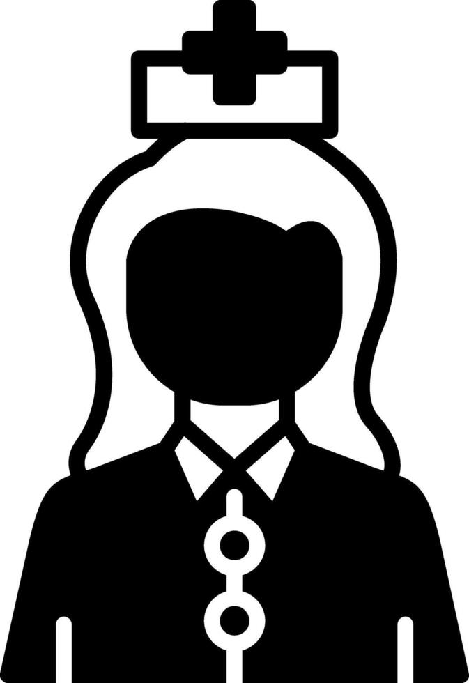 Nurse Glyph Icon vector