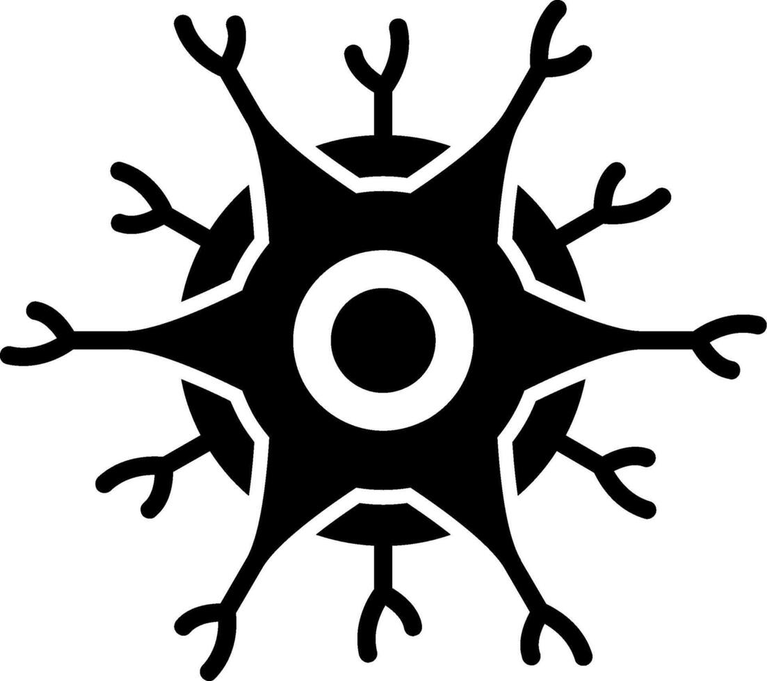 Neuron Glyph Icon vector