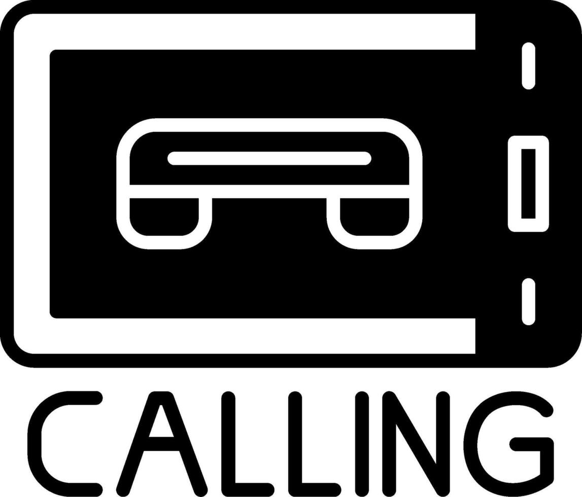 Calling Glyph Icon vector