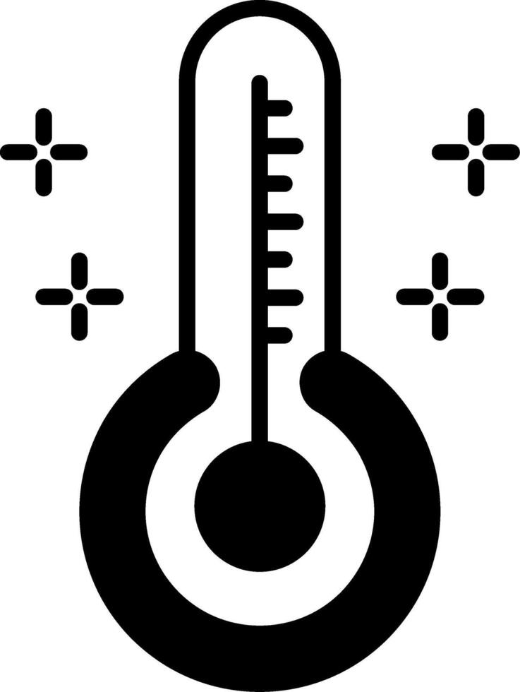 Thermometer Glyph Icon vector