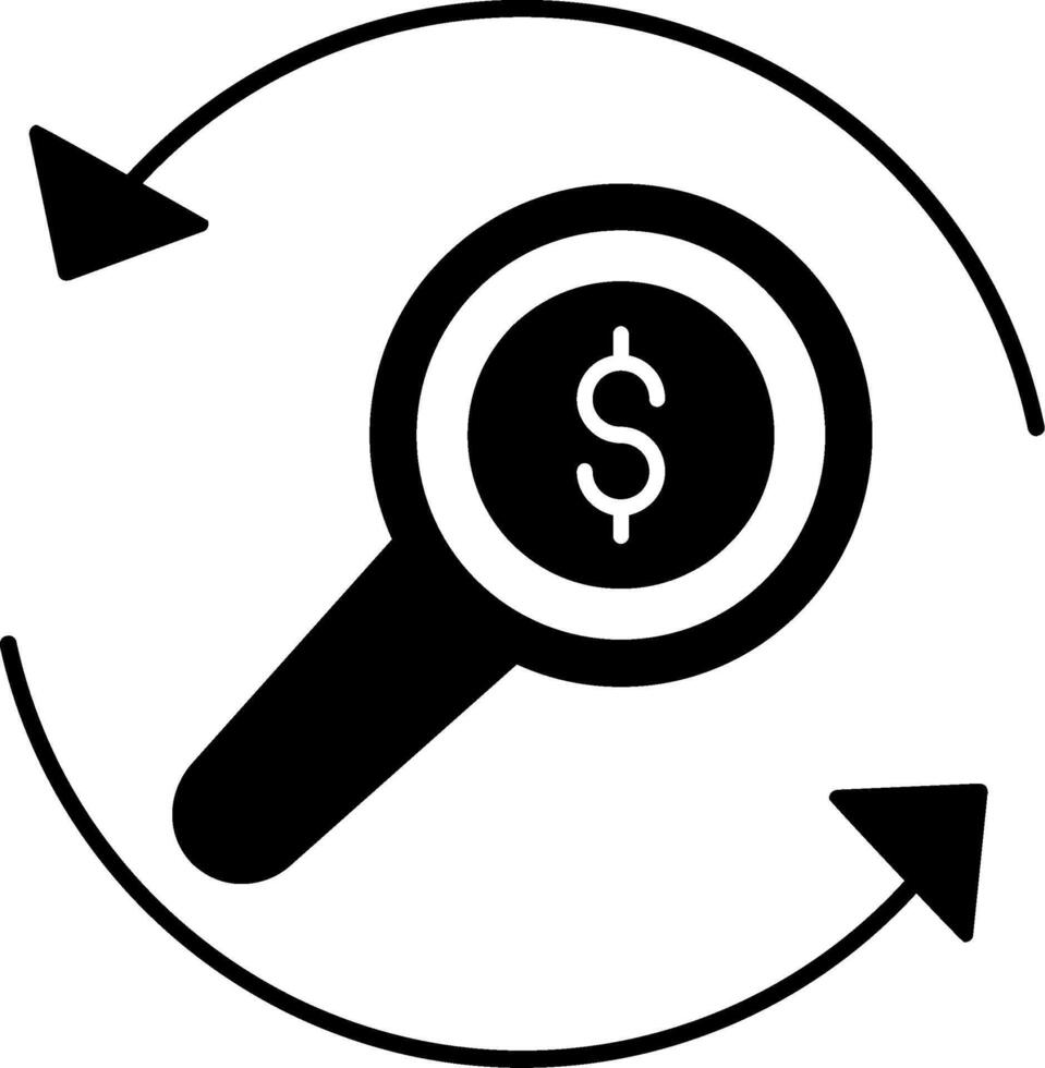 Cash Flow Glyph Icon vector