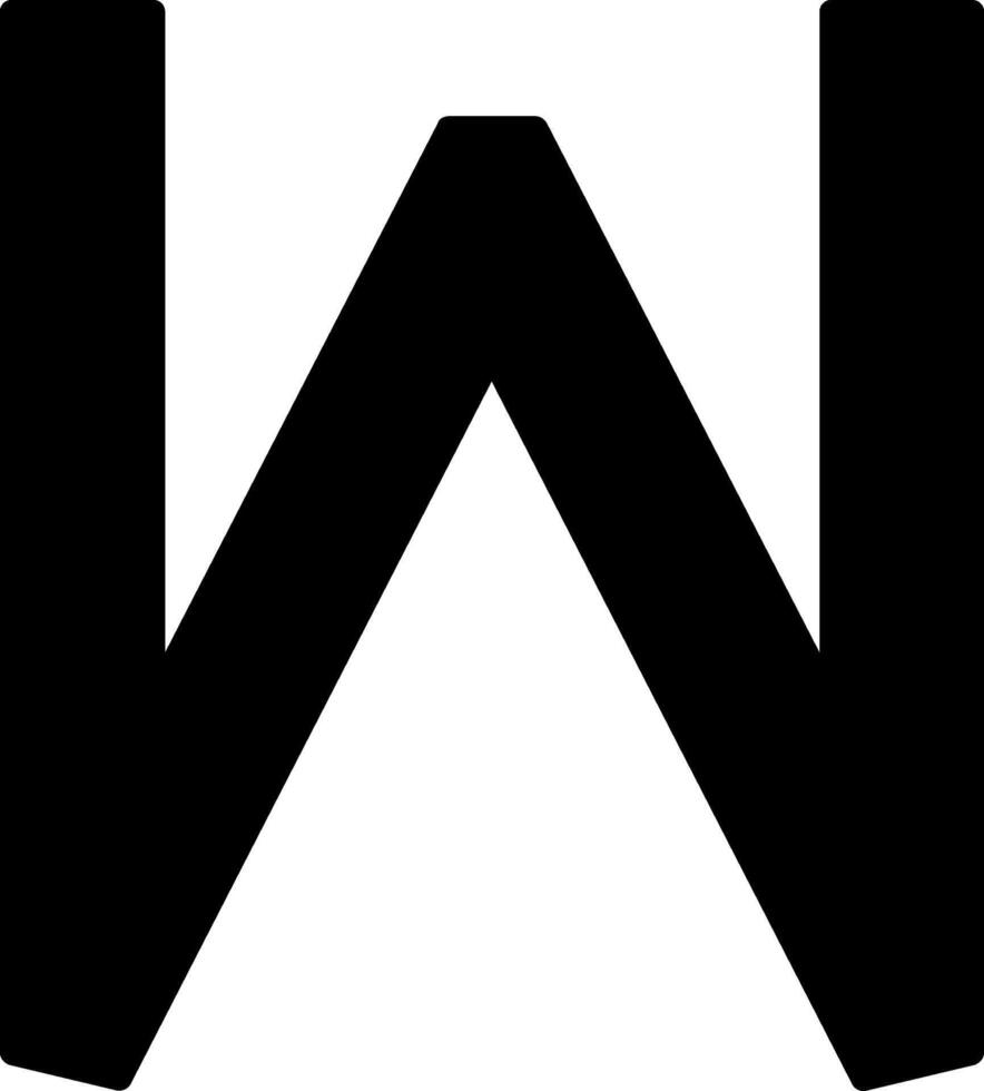 Small w Icon vector