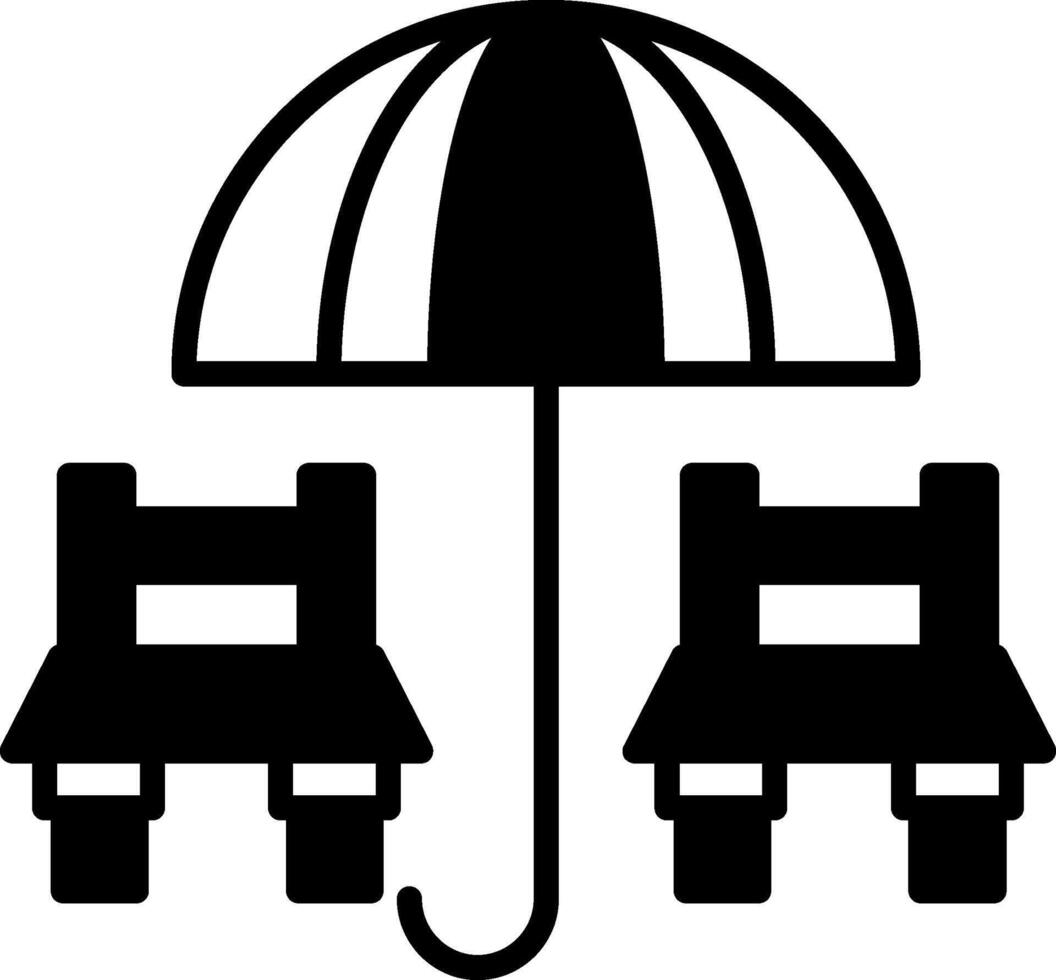 park chair Glyph Icon vector