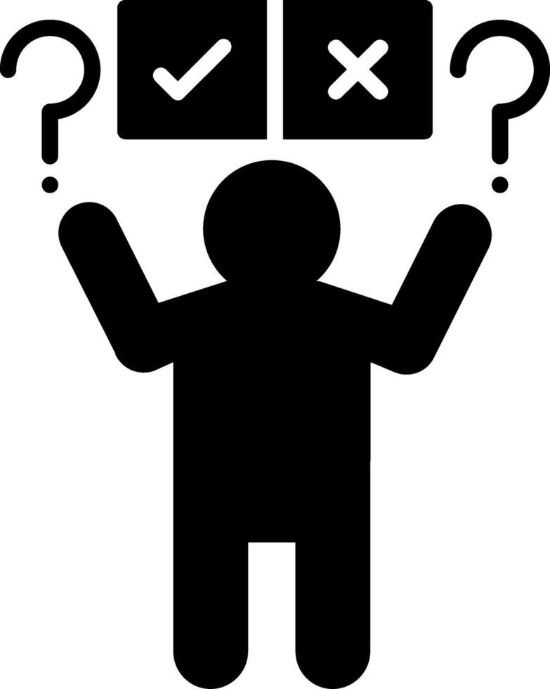 Confusion Glyph Icon vector