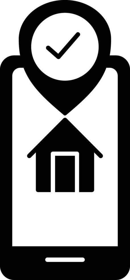 Gps Tracker Glyph Icon vector