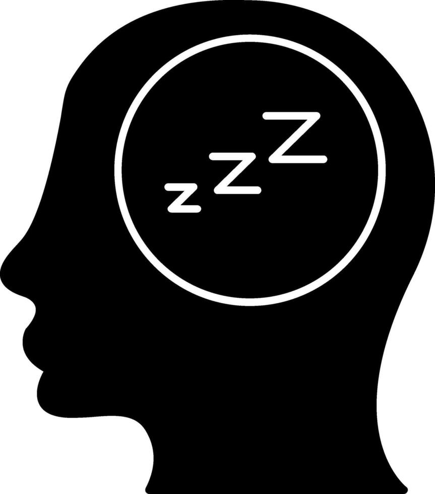 Sleepiness Glyph Icon vector