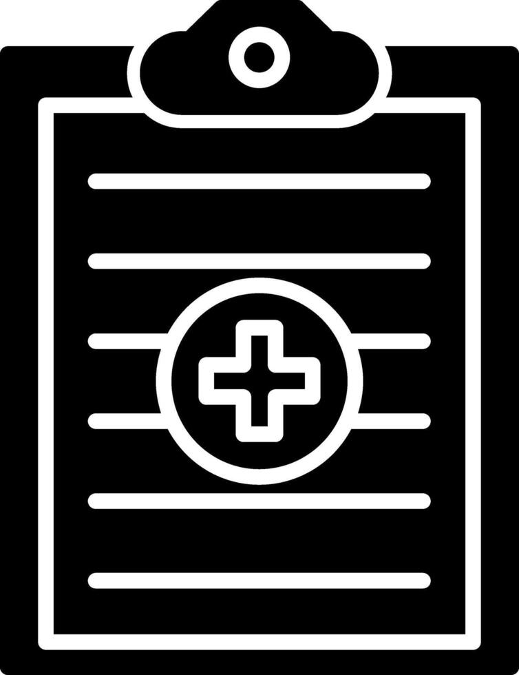 Medical Record Glyph Icon vector