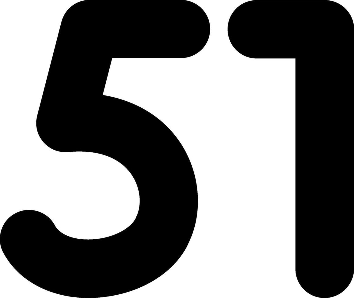 Fifty one Glyph Icon vector