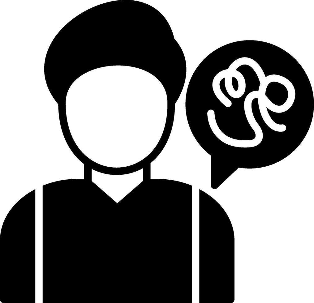 Schizophrenia Glyph Icon vector