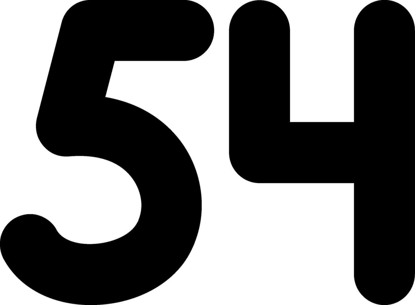 Fifty four Glyph Icon vector