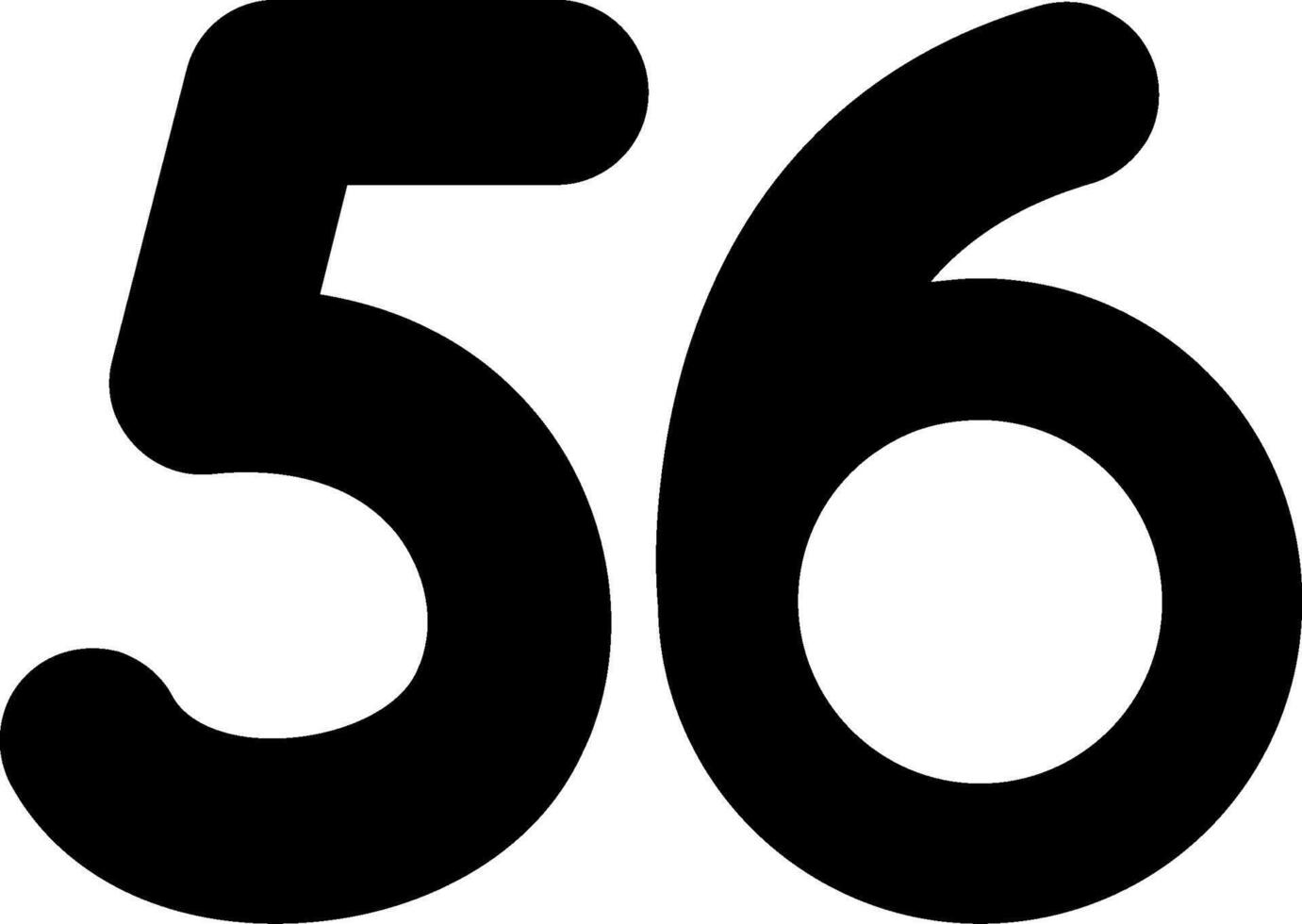 Fifty six Glyph Icon vector